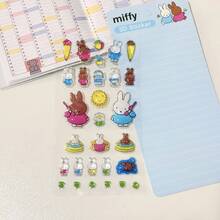 1pc Cute Rabbit 3D Crystal Embossed Sticker, INS Style Decorative Sticker, Perfect Easter Gift And Party Favor For Holiday And Daily Decoration - Multicolor - View 3