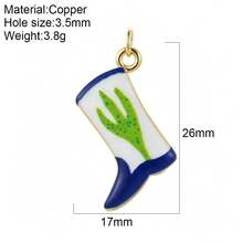 1pc Colorful Small Fish Pendant Boot Shape Suitable For Necklace Bracelet Anklet, Fits Vacation Daily Wear, Summer Versatile Accessory - Multicolor - View 21