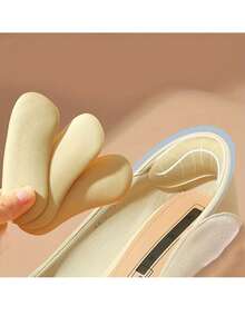 Self-Adhesive Invisible Heel Pads/Thick Soft Breathable Anti-Friction Anti-Slip Sponge Heel Pads/Suitable For High Heels, Foot Protection Pads, Shoe Size Reduction Pads, Seamless Heel Liners, Invisible Foot Pads, Soft Sponge Material - Multicolor - View 3