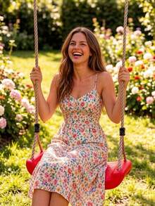 1pc Outdoor Swing Chair, 100kg Weight Capacity, Adjustable 5.8ft Rope, Sturdy Non-Slip Swing, Easy Installation - Multicolor - View 3