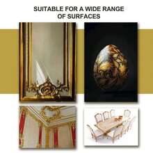 Gilded Lacquer, Gold Foil Lacquer Gold Craft Paint, For Art Supplies, Gold Paint, For Canvas, Rocks, Wood, Textiles, Ceramics, Paint - A - View 9