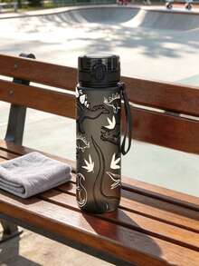 1件 750ml/26oz 恐龍主題運動水壺，3D列印，防漏且耐摔，一鍵彈蓋，附便攜掛繩，戶外旅行水壺，露營與野餐理想選擇，夏季必備，節日與生日禮物 - 彩色 - 查看 13
