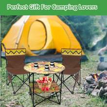 Crystals 3Pc Foldable Camping Table & Chair Set - Coklat - View 6