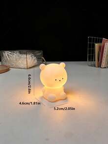 1pc Cute Bear Night Light, Battery Powered Table Lamp Bedside Light, Suitable For Bedroom, Living Room, Exquisite Desktop Decor, Thoughtful Surprise Gift For Girlfriend, Family, Classmates And Friends, Mother's Day Gift, Birthday Gift - Cute Little Bear - View 10