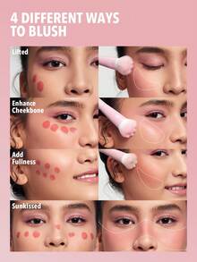 SHEGLAM [2 Pcs] Color Bloom Liquid Blush & Brush Bundle Set - Rose Ritual - View 5
