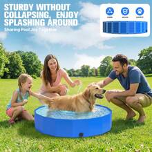 1 Set Foldable Dog Swimming Pool, Hard Plastic Pet Swimming Pool, Anti-Slip Portable Children's Swimming Pool, Foldable Large Dog Bathtub - Multiple Styles - View 9