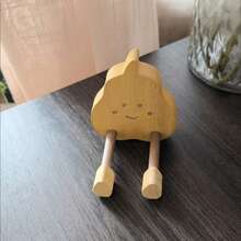 Wooden Fruit Shaped Phone Stand, Cute Cartoon Phone, Desktop Stand, Wooden Chair Tablet Holder, Creative Pear Tatami Wooden Phone Stand - A - View 8