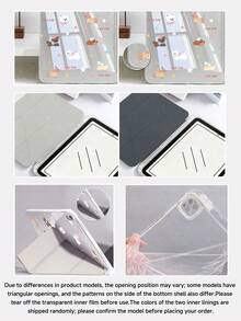 臘腸狗蝴蝶結與櫻桃圖案保護殼，相容 iPad Air 4/5 10.9 吋、7/8/9 代 10.2 吋，內建筆槽，相容 Tab S6 10.4 吋、Tab A7 Lite 8.7 吋，返校季、情人節、新年禮物 - 彩色 - 查看 7