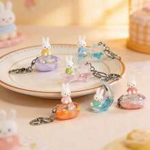 官方授權 Miffy Dreamy 系列盲盒鑰匙圈，可愛風迷你兔子角色設計，迷你收藏吊飾，高品質 PVC 精緻工藝，適用於背包、手提包與鑰匙配件，生日、聖誕、節日送禮首選 - 彩色 - 查看 8