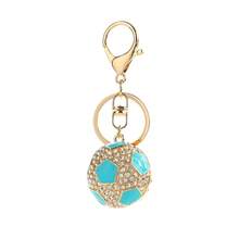 1pc Cross-Border New Style Full Rhinestone World Cup Football Keychain Personalized Fashion Fan Pendant Exquisite Car Bag Charm Car Pendant Football Casual Zinc Alloy Keychain Summer - Multicolor - View 7