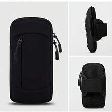 Sac de bras de sport léger, pochette de téléphone de course unisexe avec sangle d'épaule amovible, convient pour le cyclisme en extérieur - Multicolore - Voir 8