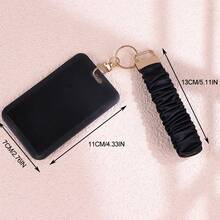 1 chiếc dây đeo cổ tay scrunchie dễ thương kèm giá đựng thẻ ID, giá đựng thẻ ID đeo cổ tay cho thẻ xe buýt, thẻ thông hành, thẻ tín dụng và thẻ truy cập, bảo vệ thẻ nhựa kèm vòng chìa khóa cho nữ, quà tặng cho giáo viên, nhân viên, phù hợp sử dụng hàng ngày - Nhiều màu - Xem 4
