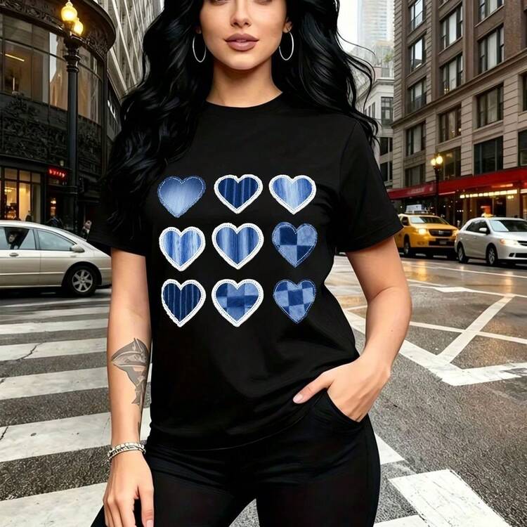 Women T-Shirts - 黑色 - 查看 8