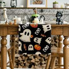 1 pièce Nappe d'Halloween, décoration de table de cuisine et de salle à manger pour la saison d'automne pour la fête à la maison - Multicolore - Voir 4