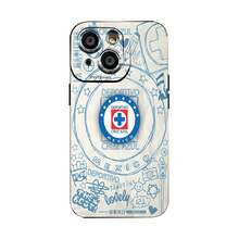 Funda para móvil con diseño de fútbol Cruz Azul. Esta elegante funda es compatible con Samsung, Apple, VIVO, OPPO, , Transsion, ,  y Honor. Fabricada en silicona TPU, ofrece protección contra golpes y caídas, además de un tacto superior. Es el regalo ideal para familiares, amigos y seres queridos, y una opción perfecta para San Valentín y Año Nuevo. - Negro - Ver 2
