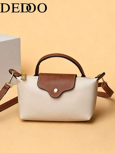 Dedoo Frühlings-/Sommer-Mode klassische Nylon Farbblock Handtasche, minimalistischer Mehrzweck Muschelförmiger Umhängetasche, kann an der Hand, über der Schulter oder als Umhängetasche getragen werden. Verstellbarer Riemen, geeignet für den Arbeitsweg, Einkaufen, Partys, Urlaub, Valentinstag Geschenk und andere Anlässe.