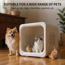 Three-Dimensional Surround Wind Pet Hair Dryer With Adjustable Speed And Temperature,Home Dog Hair Dryer,For Small And Medium Dogs And Cats , Pet Beauty Tools - White - View 8
