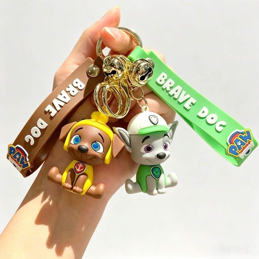 Paw Patrol 1個汪汪隊鑰匙圈吊飾，玩偶背包掛飾，汽車裝飾，情侶鑰匙圈 - 彩色 - 查看 1