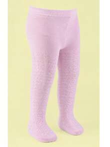 Textured Cotton Tights For Children And Babies, Sizes 0-6, Basic Colors. - Rosa trabajada - Ver 12