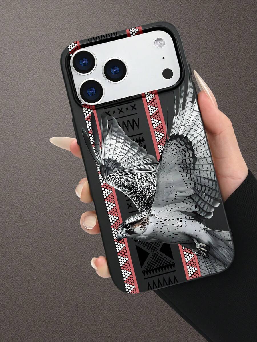 Saudi Arabian Local Culture Collage Printed 2D Retro Pattern Phone Case, Classic Elegant Middle Eastern Gentleman Tie Style, Suitable As Birthday/Holiday Gift For Friends, Family, Couples, Oneself. Black Matte Soft Silicone Protective Case Compatible With Iphone17/16/15/14/13/12/11/Pro/ProMax/X/XR/XS/XSMAX/7/8/PLUS/Air/Se2/3 - Black - View 1