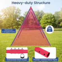 GOFLAME 196 X 185 Cm Large A-Frame Swing Stand Steel Swing Frame All-Weather Swing Set For Kids & Adults - Red - View 5