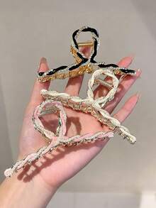 女款極簡金屬時尚髮夾 大號百搭約會髮夾 優雅高級髮爪 髮飾 時尚裝飾 女用髮飾 髮型造型工具 美容配件 女用捲髮髮飾 秋季 旅行 髮型造型工具 女用配件 髮飾 秋季 髮型造型工具 美容配件 禮物 旅行 成人禮物髮飾 女用禮物靈感 美容 女用禮物 優雅髮爪夾 夏季穿搭 - 彩色 - 查看 2