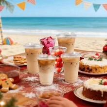 100 Set Clear Plastic Cups, 12/16/20/24 OZ Disposable Iced Coffee Cups , Smoothie Cups, PET Crystal Party Cups, Cold Beverages Drinking Cups For Thanksgiving, Halloween, Christmas - 透明 - 查看 12