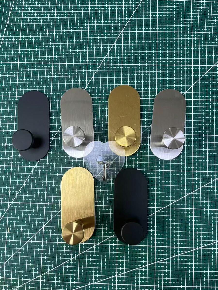 Baofeng 6入自黏式掛鉤,浴袍毛巾掛鉤,牆面衣物架,鑰匙掛鉤,304不鏽鋼防鏽浴室配件,廚房收納 - 彩色 - 查看 1