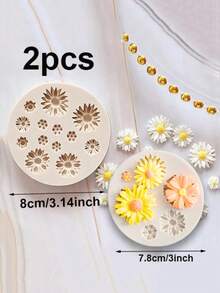 1pc/2pcs/5pcs Everyday Silicone Flower Molds, Suitable For Making Earrings, Pendants, Candies And Chocolates, Easy To Use, Multifunctional Handcraft And Baking Molds, Easter Themed Silicone Molds - Beige - View 20