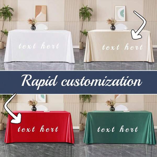 Customize Personalized Tablecloths, Text Printed Tablecloths, Birthday Gifts, Home Decoration Personalized Gifts, Charity Exhibition Tablecloths, DIY Tablecloths, Customize Your Exclusive Designs, Party Gifts, Text Customization, Multi-Color Options
