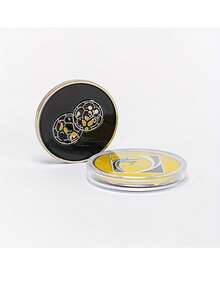 1pc Black & Yellow Double-Sided Colored Coin Toss Coin Flip For Football Training And Referee - Multicolor - View 2