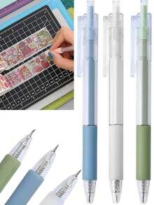 4pcs Sewing Cutting Pen, Retractable Paper Cutter, Craft Knife, Practical Carving Tools, Suitable For Art, Paper Roll Cutting Machine, DIY Scrapbooking And Paper Crafting - Multicolor - View 11