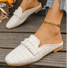 New Stylish Lightweight Slip-On Mule Slippers For Women, Summer Outdoor Wear - White - View 6