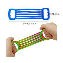 6pcs Random Color Soft Elastic Rope Set - Soothing, Suitable For Sensory Play And Finger Activities, Great Choice For Party Gifts, Soothing Arm Strength Stretcher, Colorful Elastic Rope Resistance Band, Made Of Durable High-Quality Material - multicolor - View 5