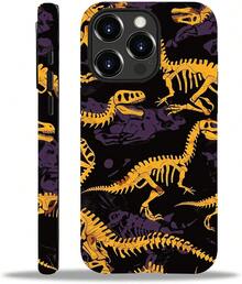 Case For IPhone 16 Pro, Colorful Pineapple Design, Liquid Silicone Case, Impact Resistant, Anti-Scratch, Shockproof - 黃色恐龍頭骨 - 查看 2
