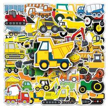 50 Pieces Of Graffiti Stickers For Engineering Vehicles, Excavator Pattern Stickers, Personalized Notebook Stickers, DIY Skateboard Luggage Stickers, Waterproof Stickers, Personalized Sealing Stickers - Multicolor - View 9