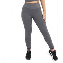 Flannel Pants For Cold Weather With Warm Lining, High Waist, Sizes S To XL. - Grey - View 4