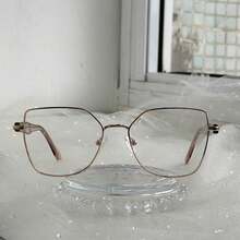 Women's Clip-On 2-In-1 Eyeglass Frame, New Model, Super Cute Metal, Polarized Lens, Fashion 0323 - Black - View 4