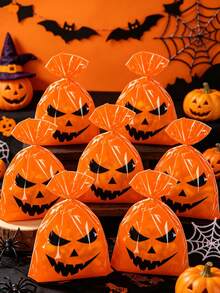 10/30pcs Halloween Large Gift Bags, Halloween Pumpkin Design Gift Packaging Bags, Halloween Party Supplies, Halloween Trick Or Treat Decorations, Halloween Party Gift Decoration Bags, Happy Halloween Decorations, Halloween Party Table Decorations, Halloween Home Storage Bags, Halloween Gift Packaging Supplies, Halloween Home Decor, Halloween Room Decor, Halloween Bags, Halloween Gifts - Halloween Pumpkin - View 1