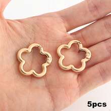 5pcs Flower Spring Buckle Clasp For Handbag Backpack Purse Charms DIY Purse Buckle,Bag Making Supplies - Multicolor - View 10