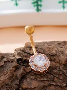 1pc Summer Sexy Beach Vacation Belly Piercing Body Jewelry - Yellow Gold - View 3