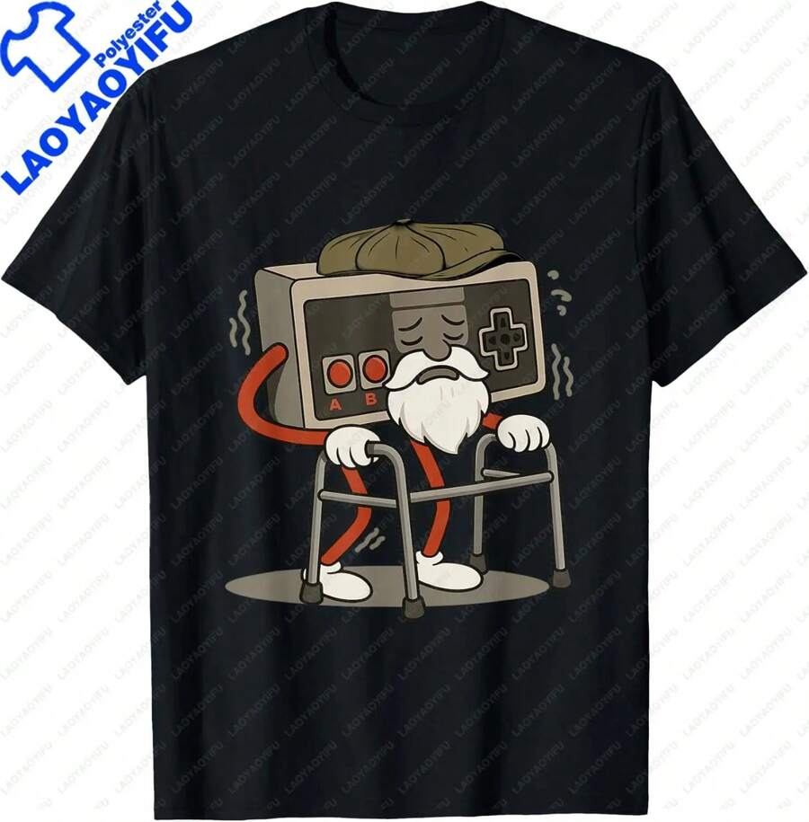 Classic Retro Vintage Arcade T-Shirt From The 80s And 90s Video Games, Men's Streetwear, Aesthetic Vintage T-Shirt For Men 0QHQ - 5 - 查看 1
