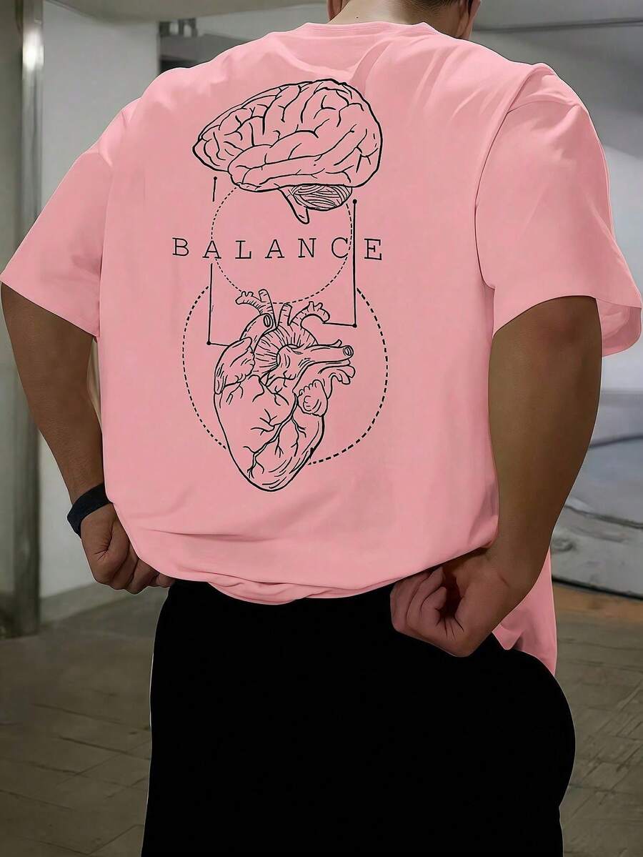 1 pieza Tops básicos para mujer, ropa urbana regular manga corta algodón, toy verano para beach, suave - Rosa - Ver 1