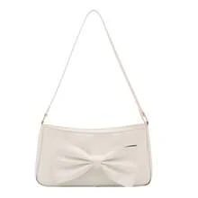 Bolso de Cuero Genuino de Lujo, Clásico y Elegante, Adecuado para Uso Diario y Ceremonias. Nuevo Modelo 2026, Elegante y Dulce, Estilo Coreano, Moderno, de Alta Calidad, Gran Capacidad, Color Sólido, Bolso de Hombro/Axila con Lazo. - Caqui - Ver 7