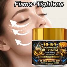 FRESKIN 10合1超強效蜂毒瞬效緊緻提拉霜，平滑、提拉與緊緻肌膚，提亮並均勻膚色，適合所有膚質，緊緻護膚煥發青春光彩 - 抗皺乳霜 - 查看 3