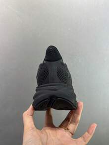 Hoka One One CLIFTON 9 Road Running Shoes, Breathable, Lightweight, Cushioned, Anti-Slip, Suitable For All Seasons, Black Color For Men And Women - Black - View 12
