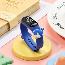 2026 New Ocean Series LED Touch Screen Electronic Watch With Cute Cartoon Pendant - Multiple Patterns, Soft & Skin-Friendly Sports Bracelet, Suitable For Christmas, Birthday, Daily Wear, School, Sports - Multicolor - View 11