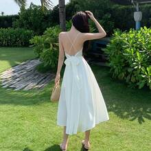 Women Long Dresses - White - View 3