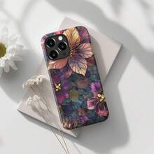 Funda para Teléfono DorisMax 078 - Hojas de flores moradas - Ver 3