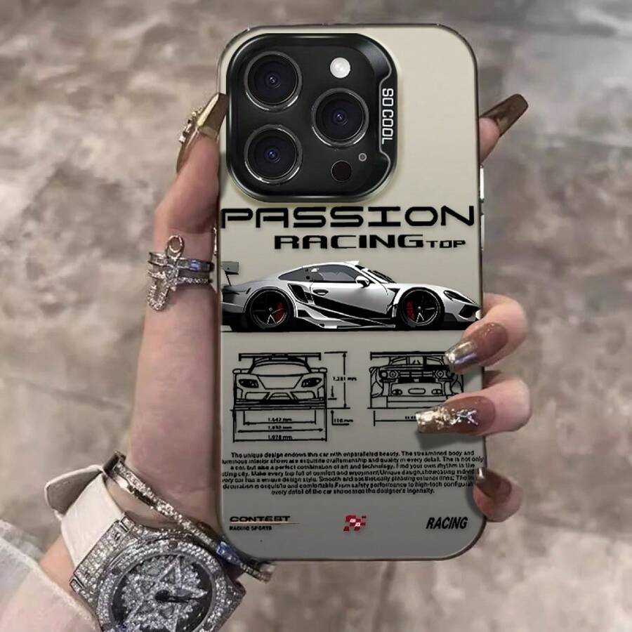 Sporty Car-Shaped Cell Phone Case With A Stylish, Impact-Resistant Design, Suitable For Multiple Models Such As The X, XR, XS Max And 11/12/13/14/15/16/17 Series With All Their Variants, Galaxy A And S Series Phones Of Different Generations, Moto E And G Series Devices, As Well As The Entire Poco And Note Line. Made Of Comfortable, Lightweight Material, It Provides Complete Protection For Your Mobile Phone, Ideal For Personal And Everyday Use. - 黑色 - 查看 1
